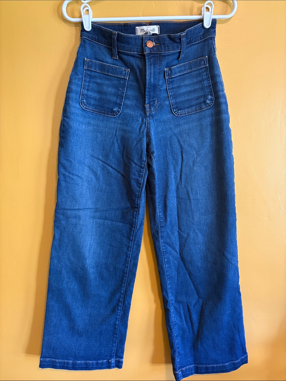 Madewell High-Rise Emmett Wide-Leg Cotton Blend Jeans